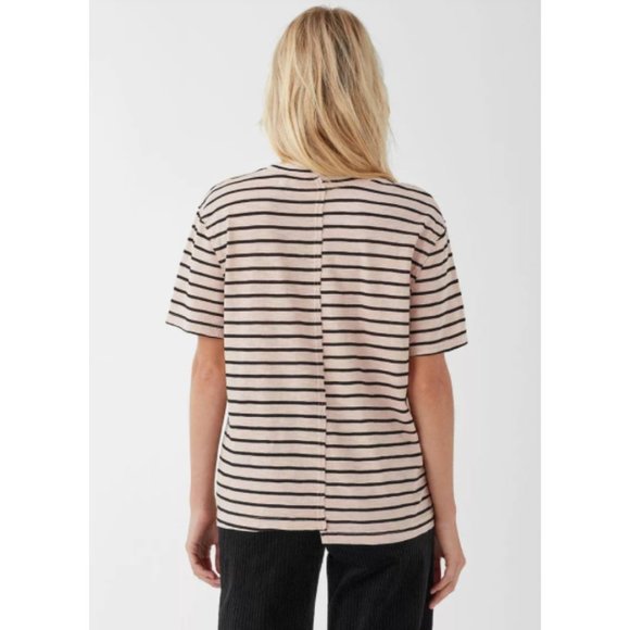 NEW Splendid Milo Mineral Wash Striped Split Tee - Picture 3 of 8